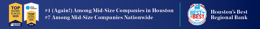 Central Bank Named Houston Chronicle Best of the Best and Top Workplaces