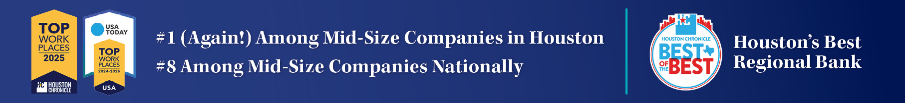 Central Bank Named Houston Chronicle Best of the Best and Top Workplaces